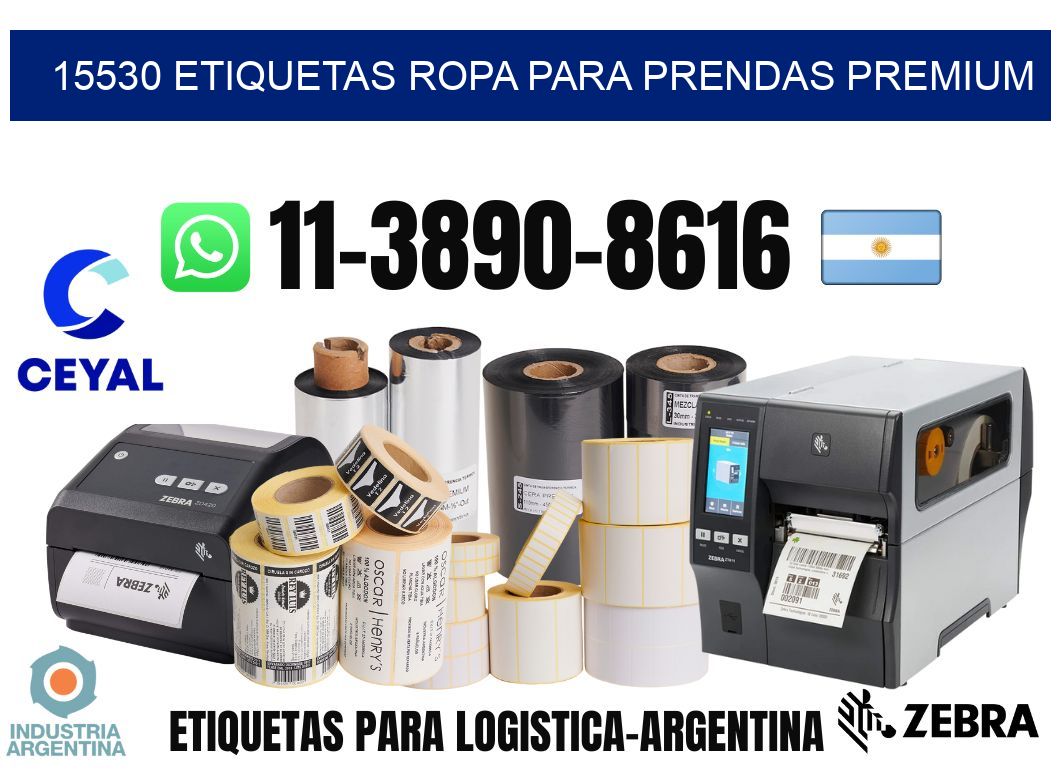 15530 Etiquetas ropa para prendas premium
