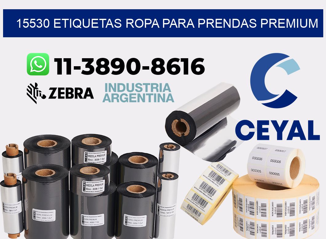 15530 Etiquetas ropa para prendas premium