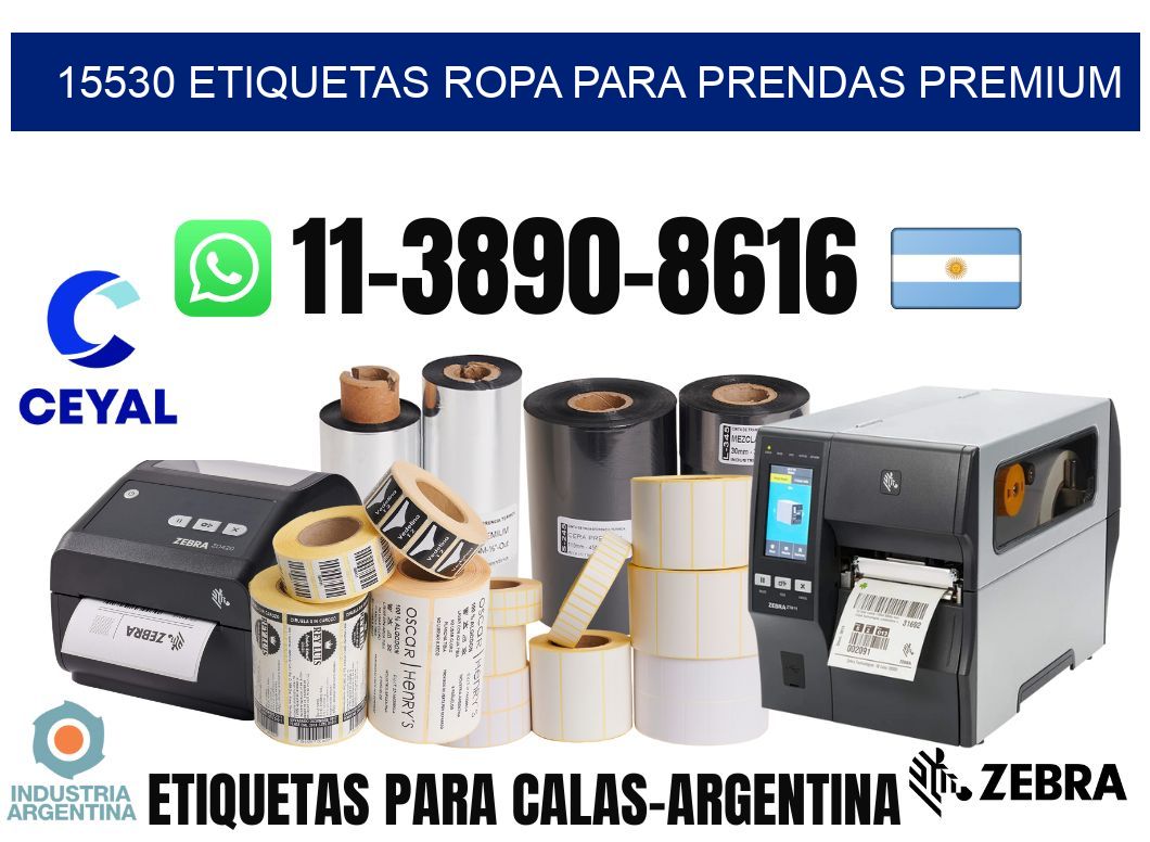 15530 Etiquetas ropa para prendas premium