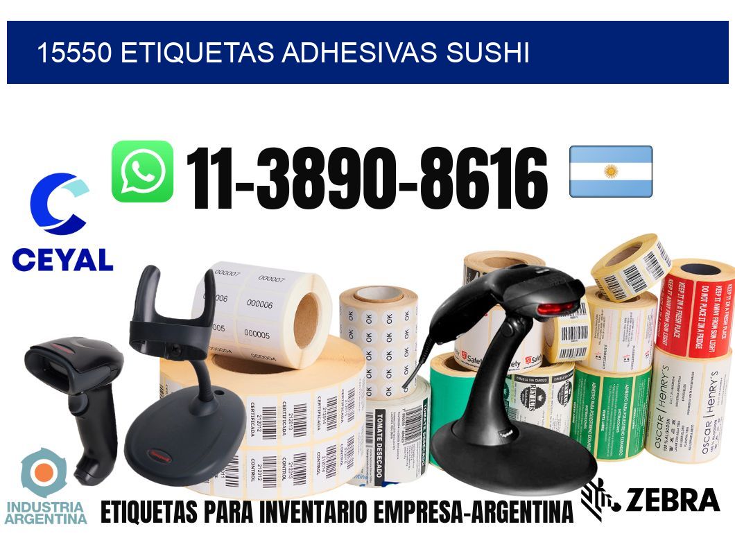 15550 etiquetas adhesivas sushi