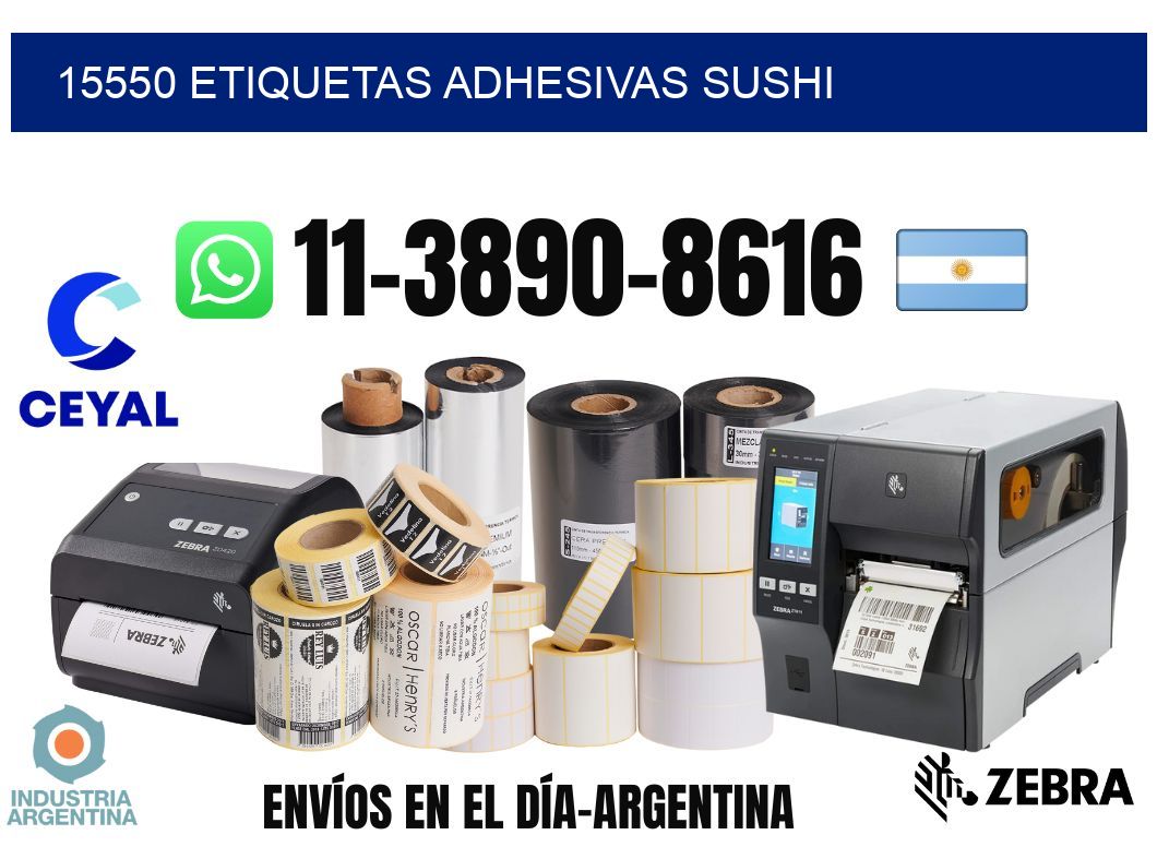 15550 etiquetas adhesivas sushi