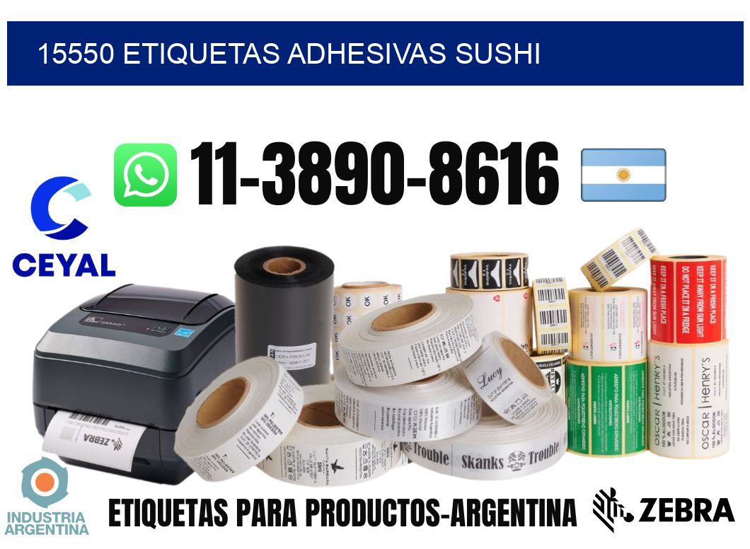 15550 etiquetas adhesivas sushi