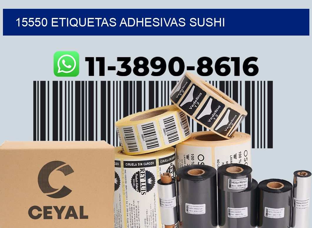 15550 etiquetas adhesivas sushi