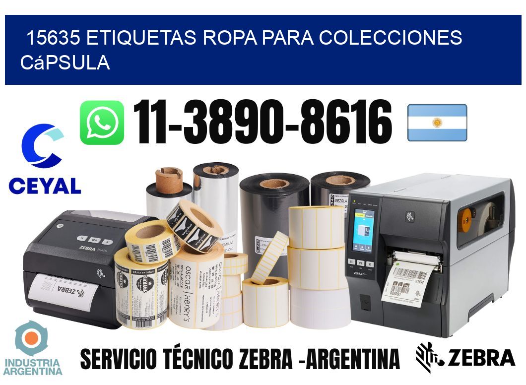 15635 Etiquetas ropa para colecciones cápsula