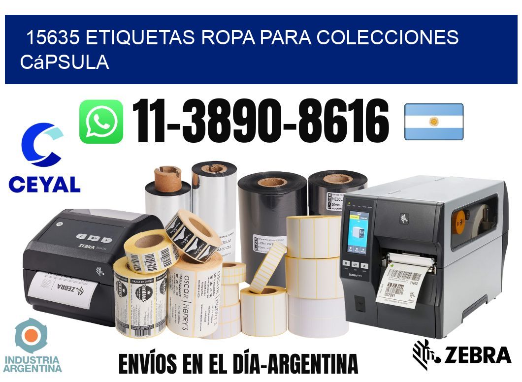 15635 Etiquetas ropa para colecciones cápsula