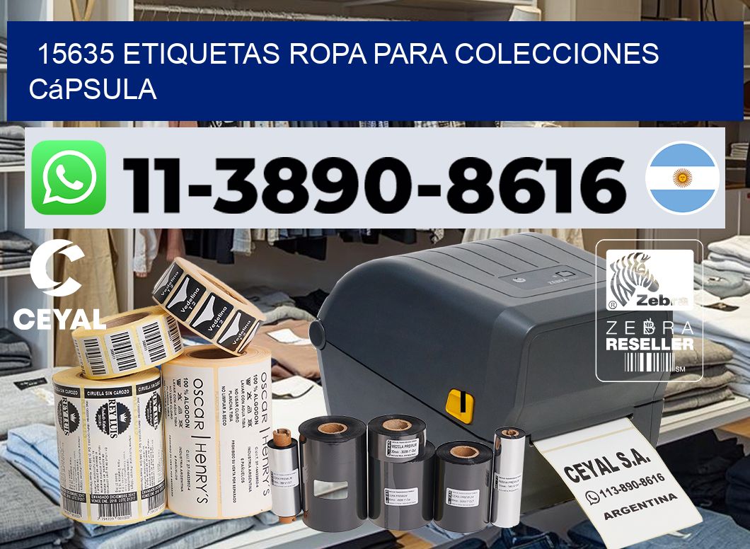 15635 Etiquetas ropa para colecciones cápsula