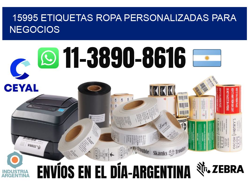 15995 Etiquetas ropa personalizadas para negocios
