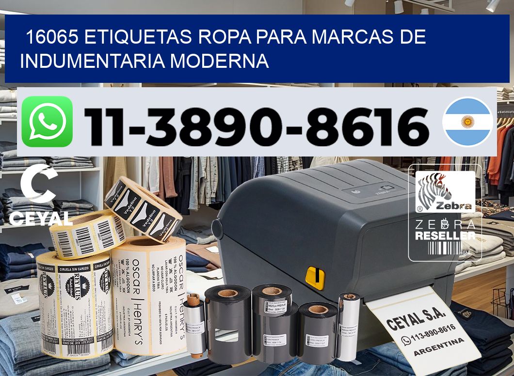 16065 Etiquetas ropa para marcas de indumentaria moderna