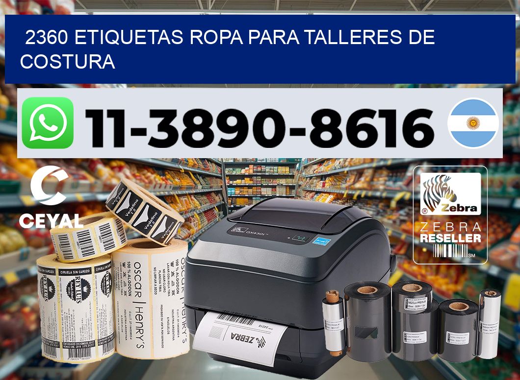 2360 Etiquetas ropa para talleres de costura