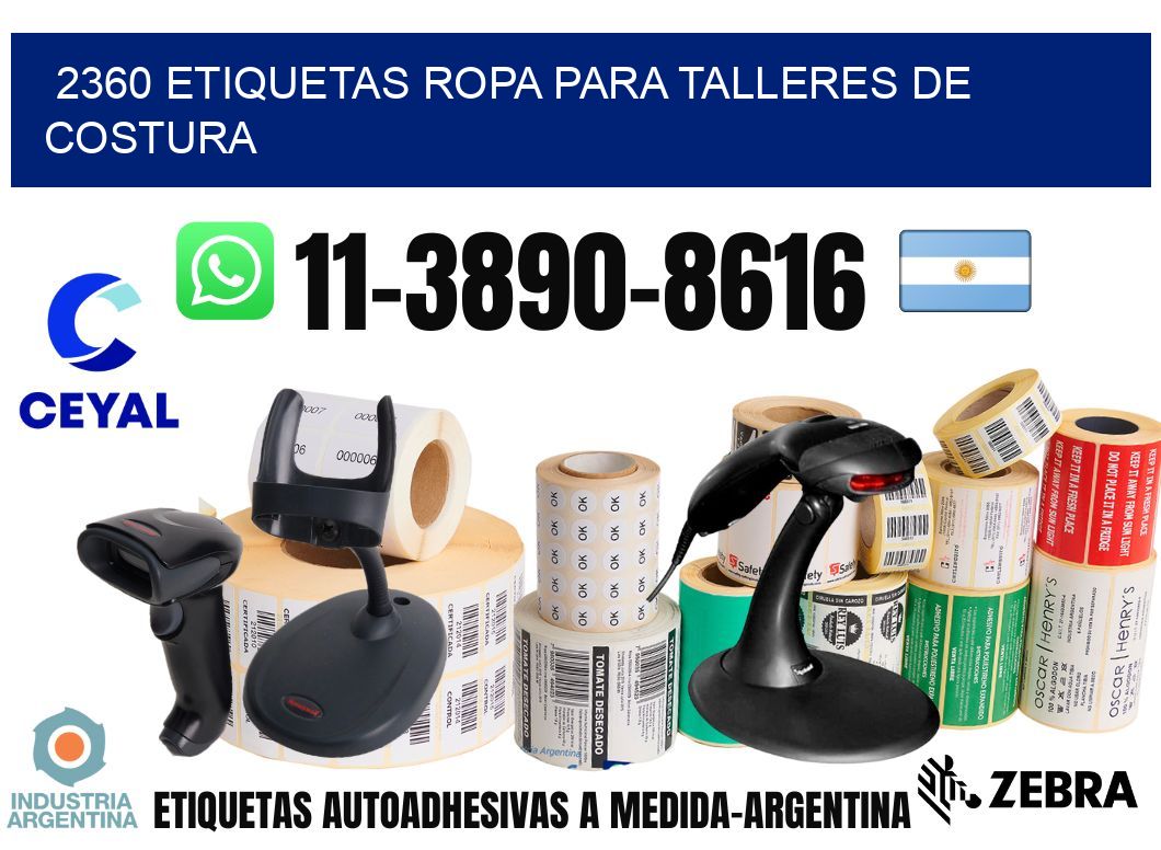 2360 Etiquetas ropa para talleres de costura