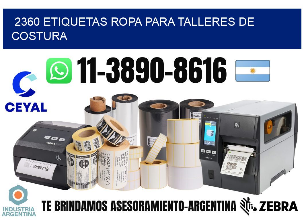 2360 Etiquetas ropa para talleres de costura
