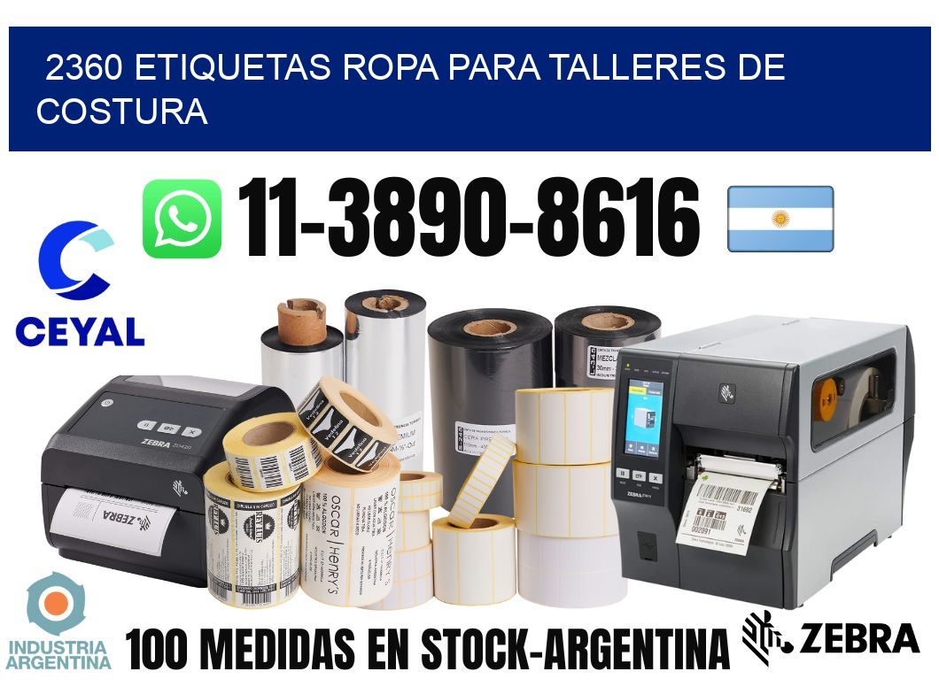 2360 Etiquetas ropa para talleres de costura