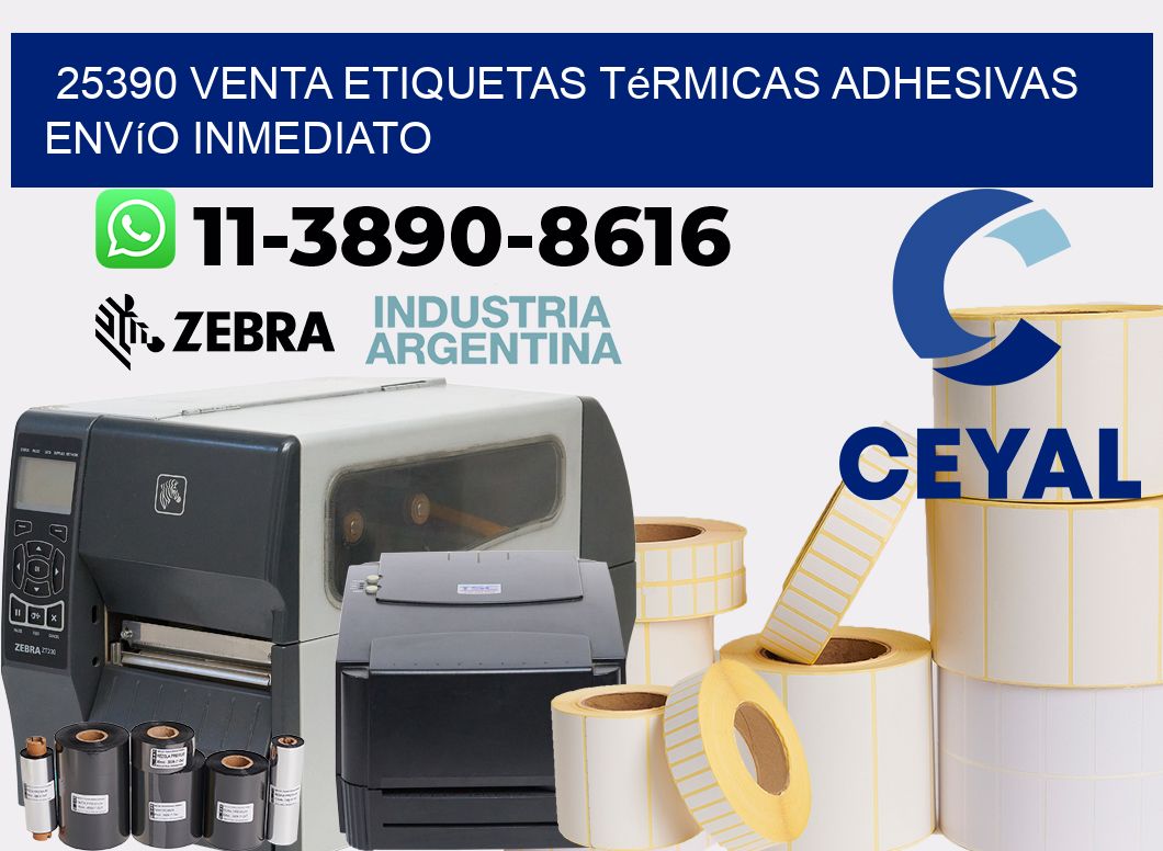 25390 venta etiquetas térmicas adhesivas envío inmediato