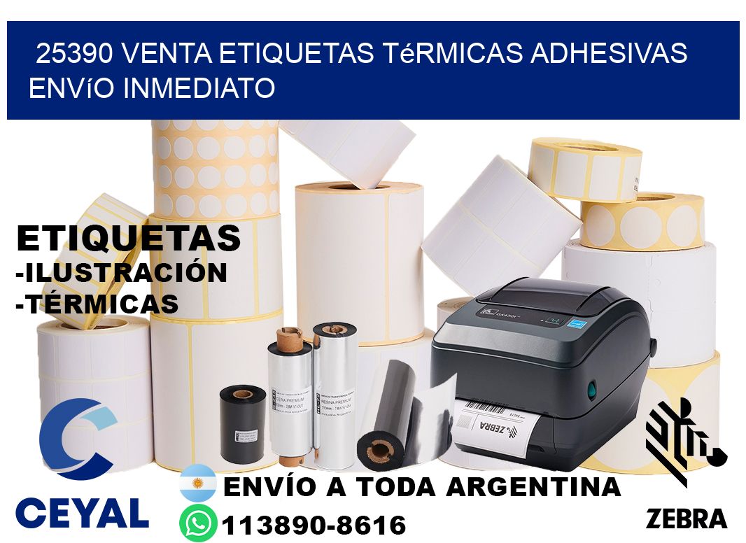 25390 venta etiquetas térmicas adhesivas envío inmediato