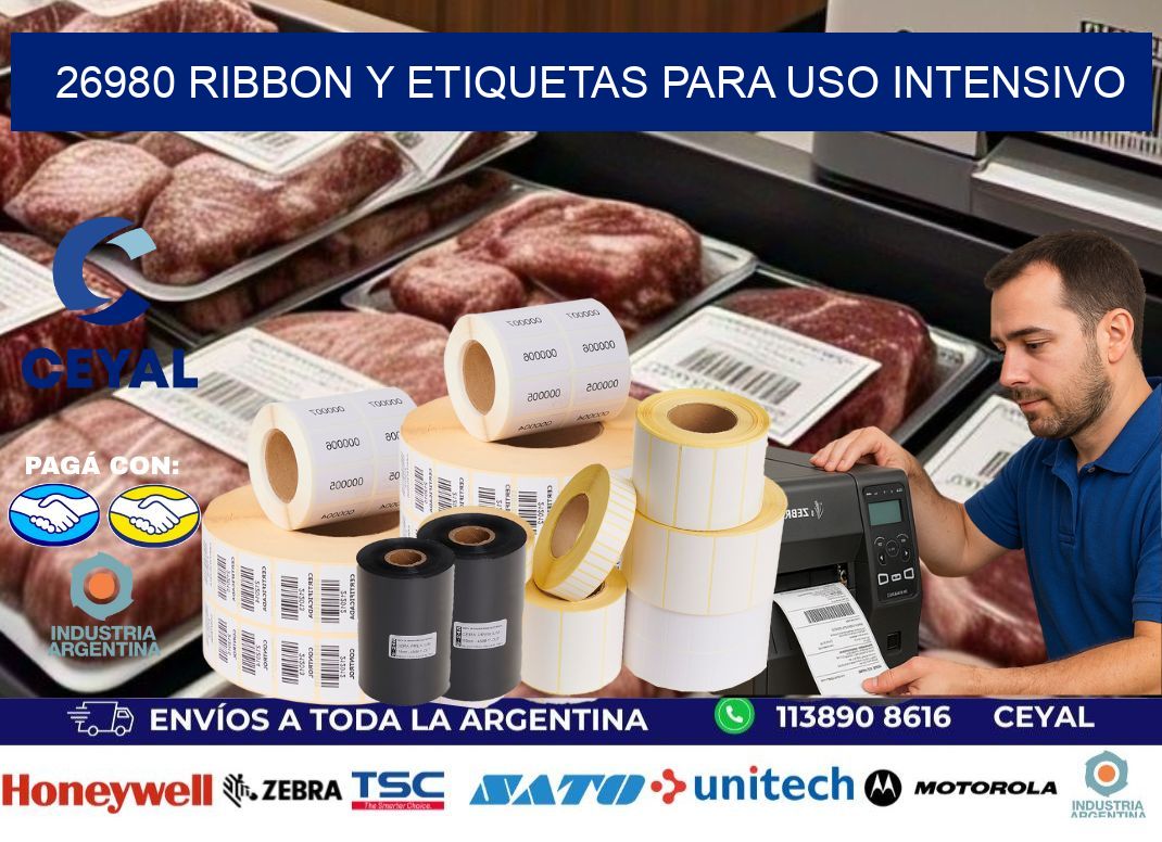 26980 ribbon y etiquetas para uso intensivo