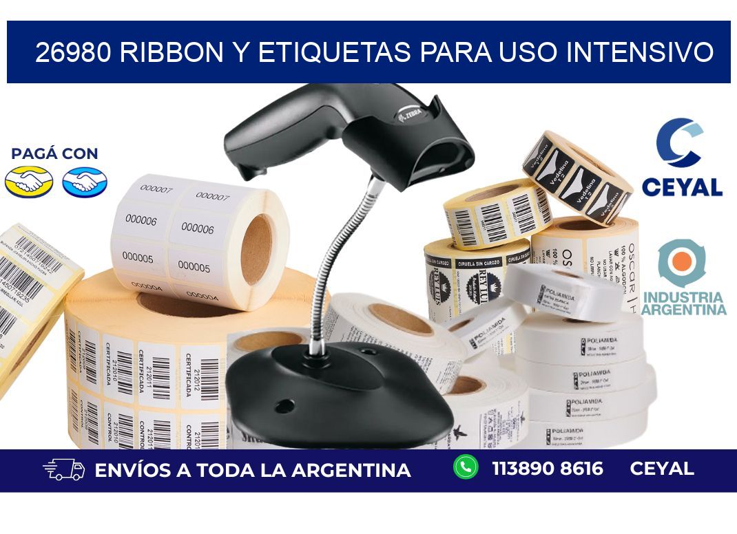 26980 ribbon y etiquetas para uso intensivo