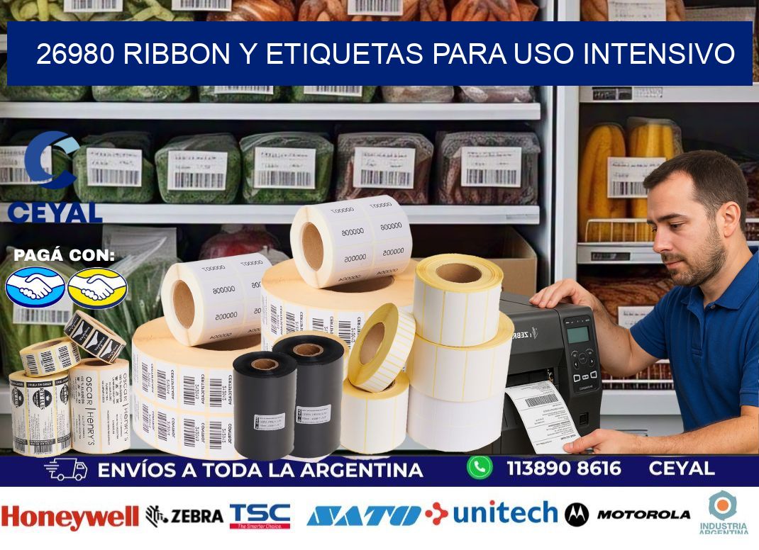 26980 ribbon y etiquetas para uso intensivo