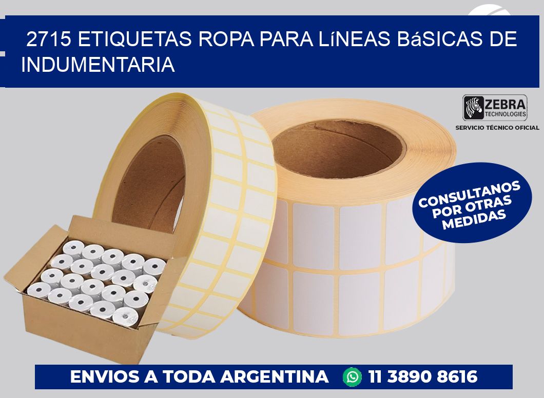 2715 Etiquetas ropa para líneas básicas de indumentaria