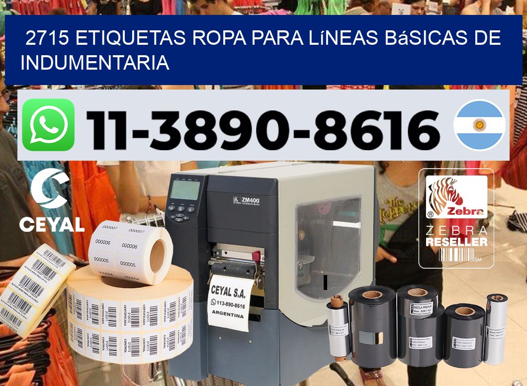 2715 Etiquetas ropa para líneas básicas de indumentaria