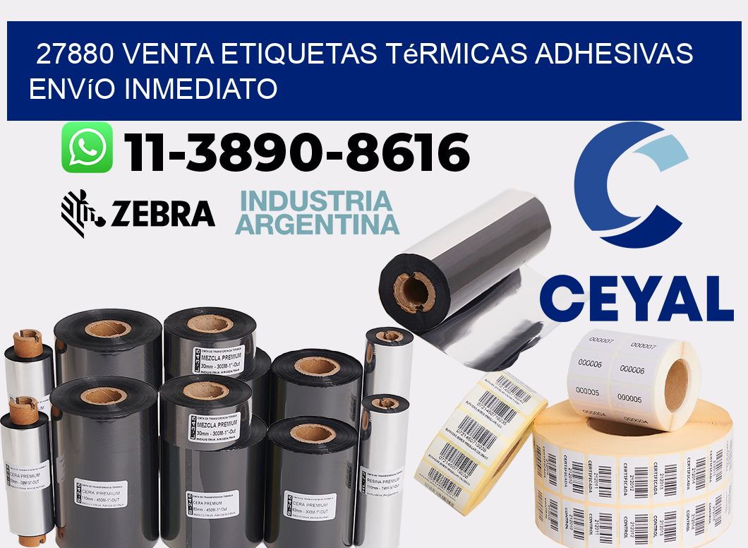 27880 venta etiquetas térmicas adhesivas envío inmediato