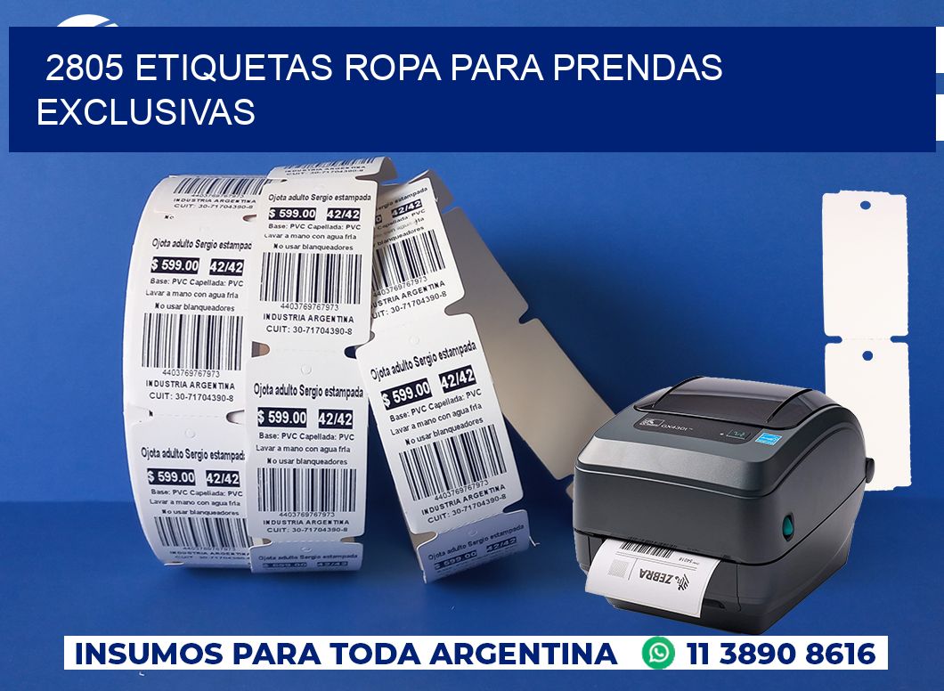 2805 Etiquetas ropa para prendas exclusivas
