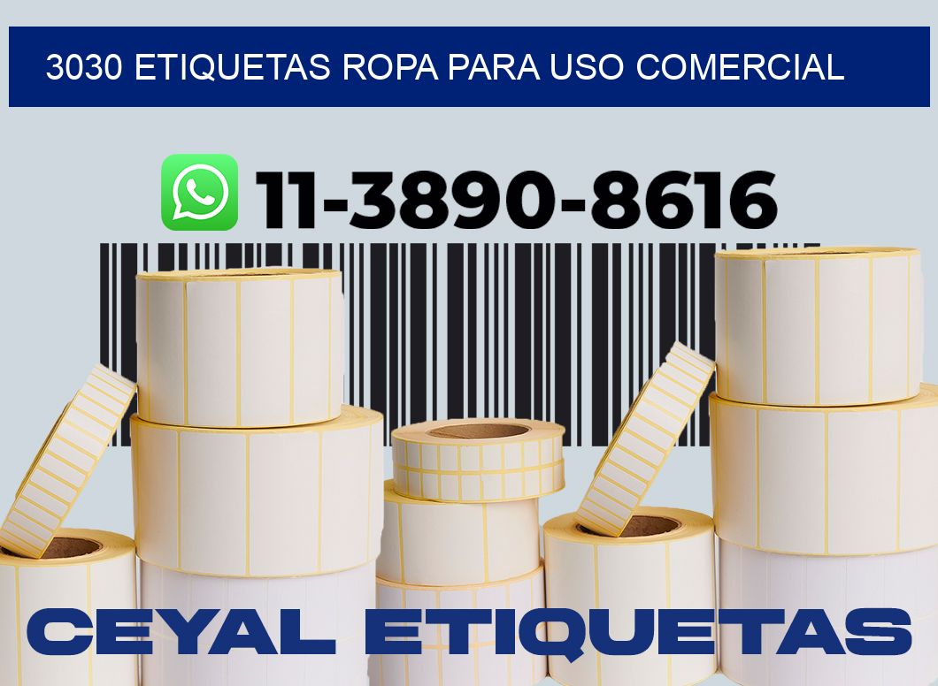 3030 Etiquetas ropa para uso comercial