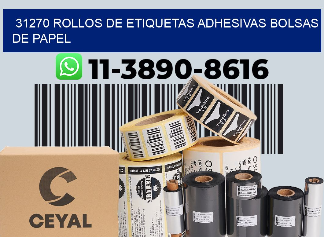 31270 rollos de etiquetas adhesivas bolsas de papel