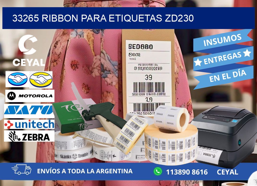 33265 ribbon para etiquetas zd230