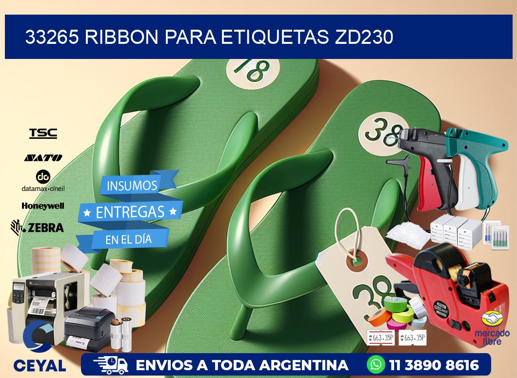 33265 ribbon para etiquetas zd230