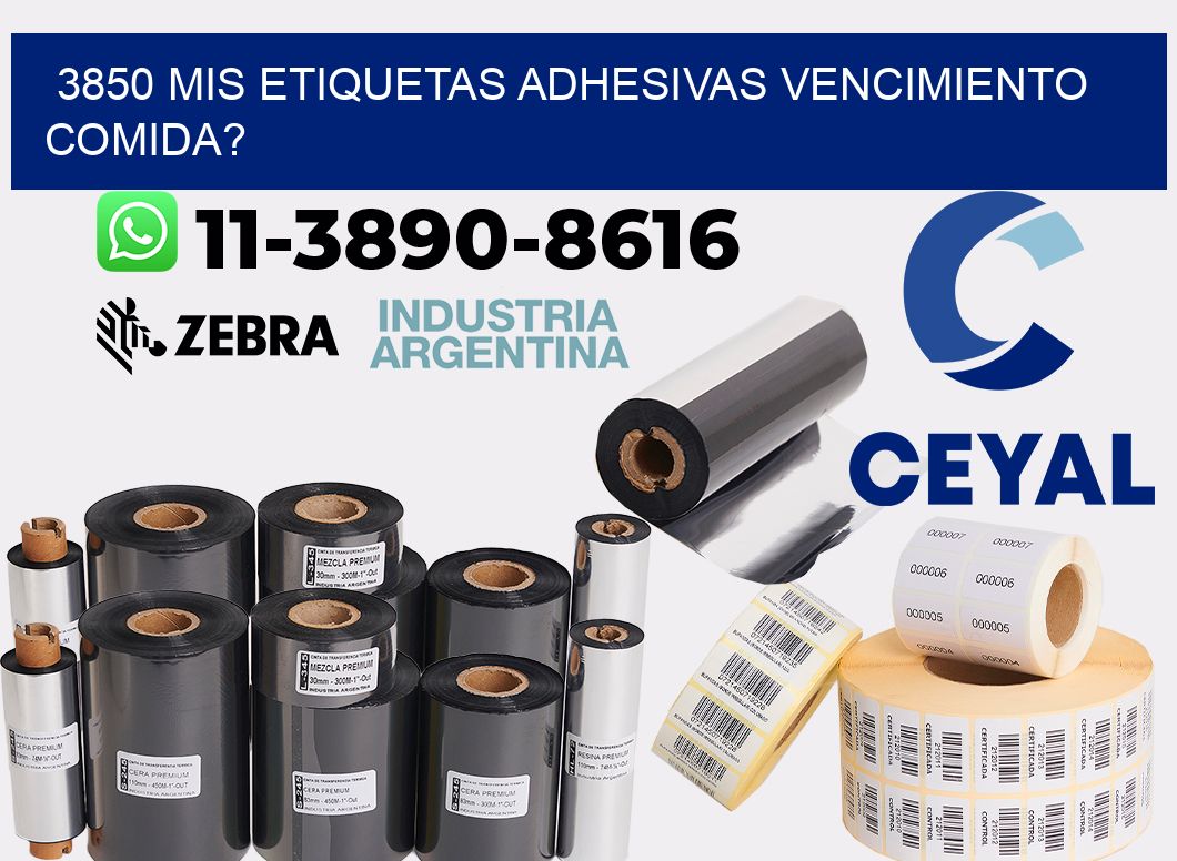 3850 mis etiquetas adhesivas vencimiento comida?