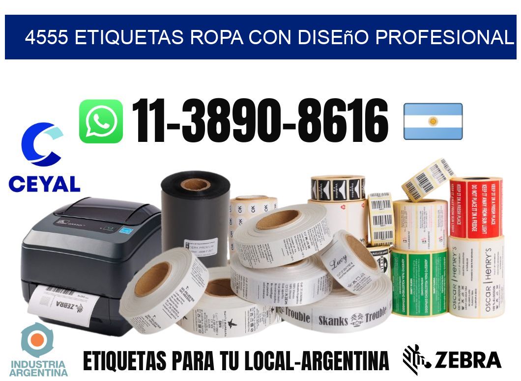 4555 Etiquetas ropa con diseño profesional