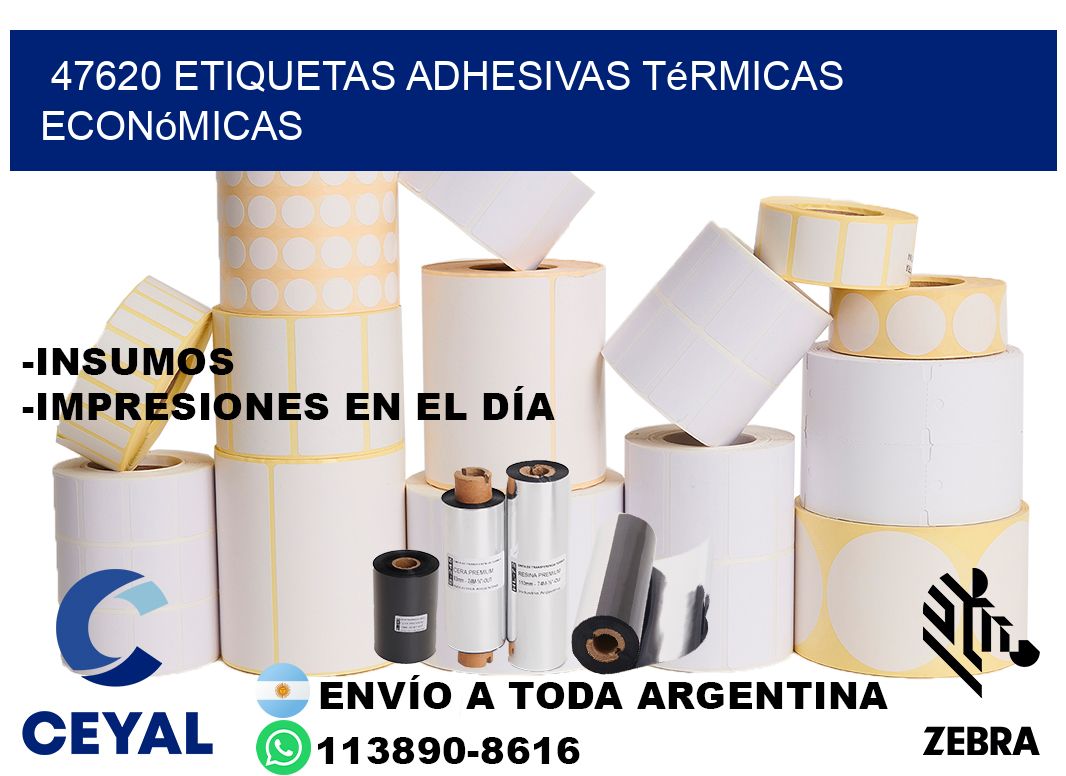 47620 etiquetas adhesivas térmicas económicas