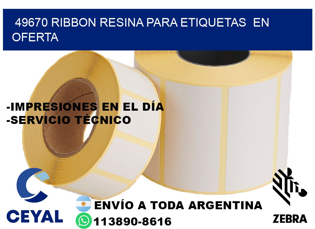 49670 ribbon resina para etiquetas en oferta