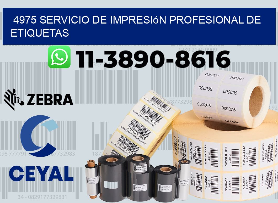 4975 Servicio de impresión profesional de etiquetas