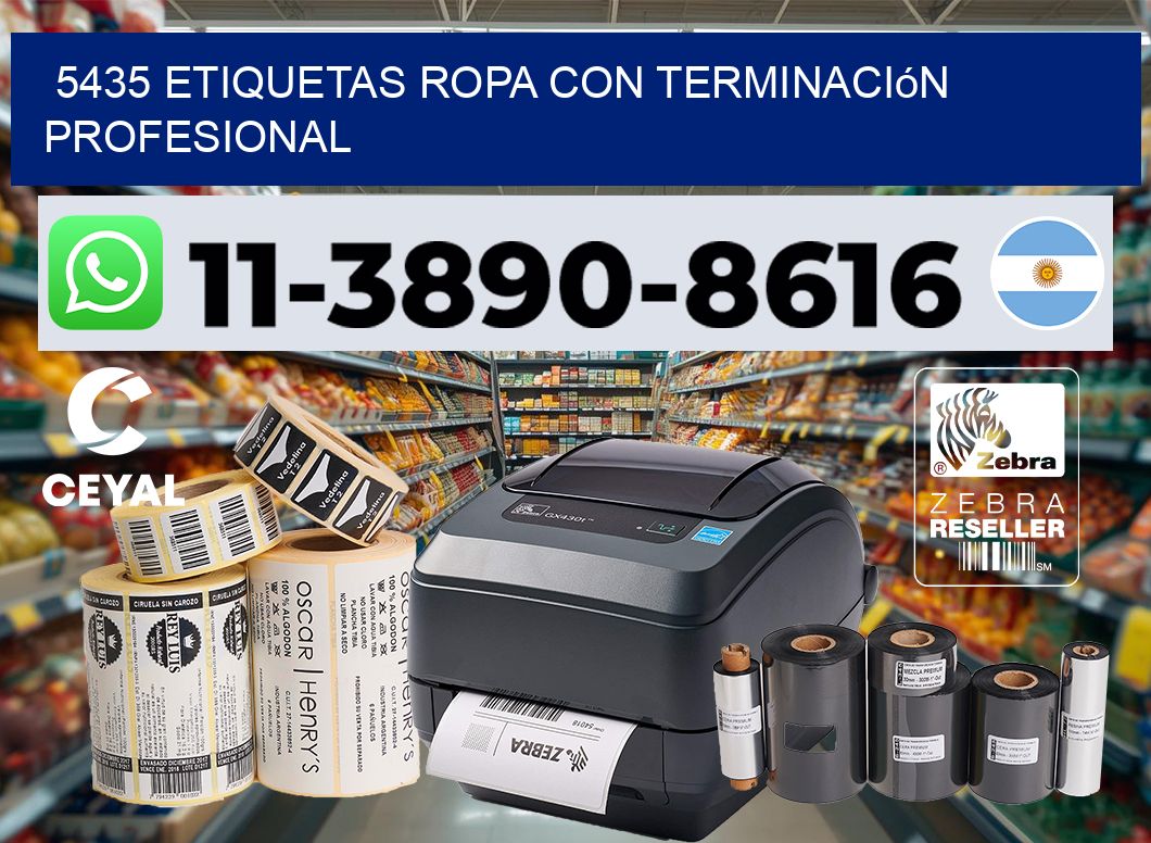 5435 Etiquetas ropa con terminación profesional