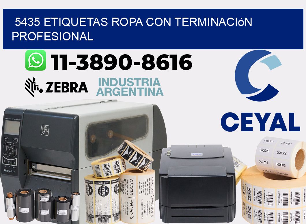 5435 Etiquetas ropa con terminación profesional