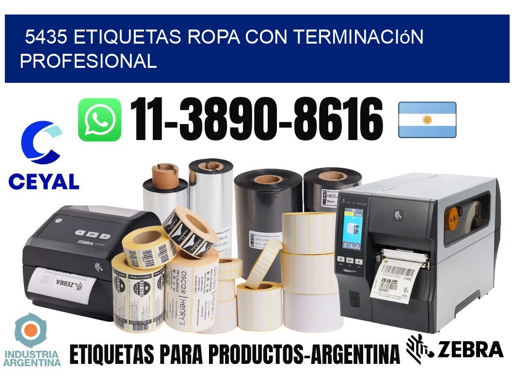 5435 Etiquetas ropa con terminación profesional