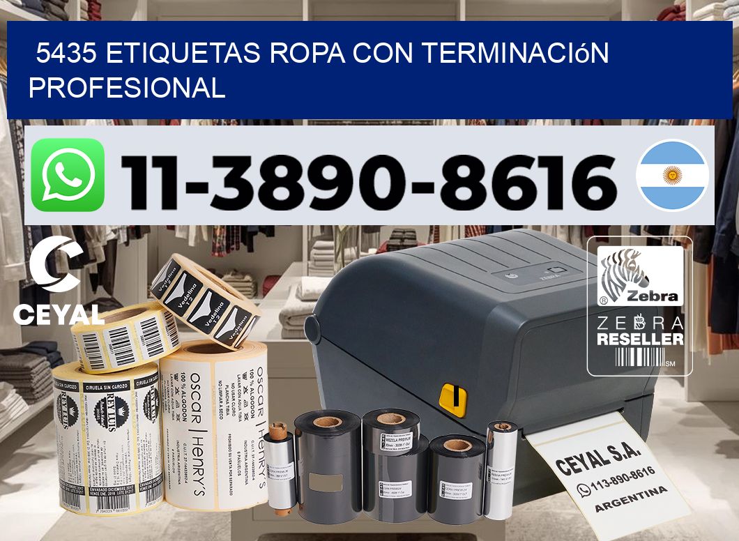 5435 Etiquetas ropa con terminación profesional