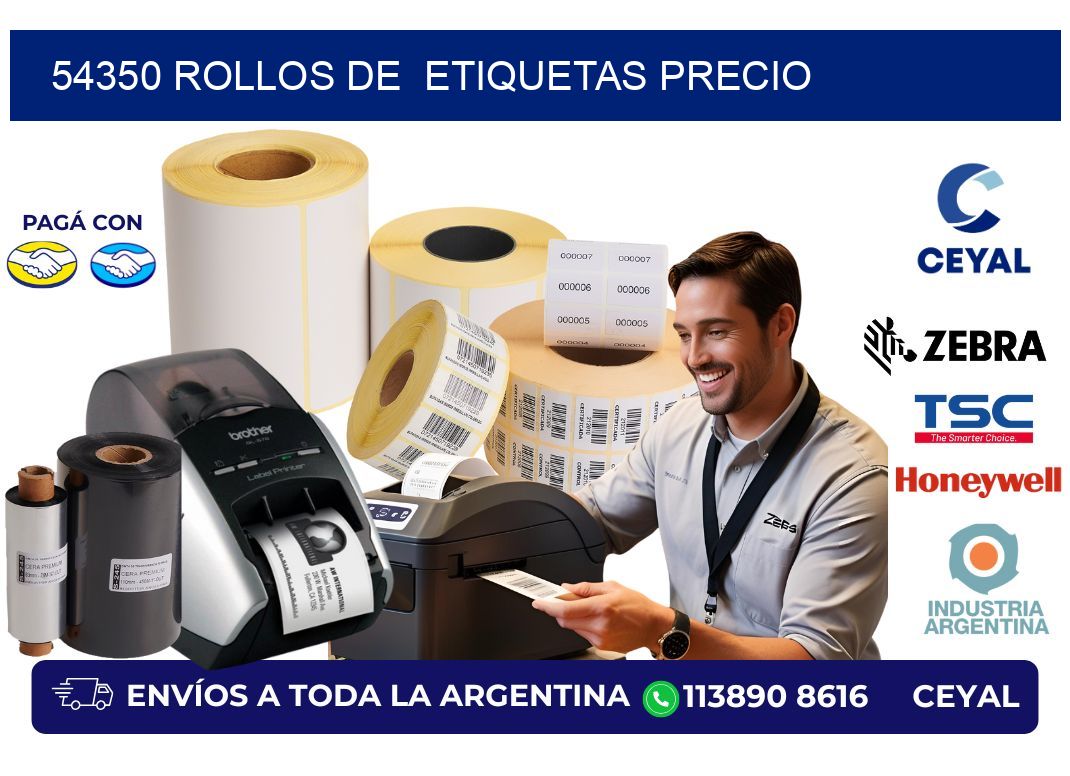 54350 rollos de  etiquetas precio