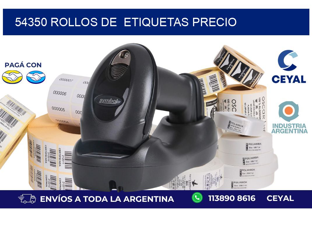 54350 rollos de  etiquetas precio