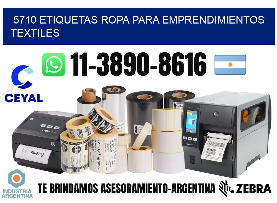 5710 Etiquetas ropa para emprendimientos textiles
