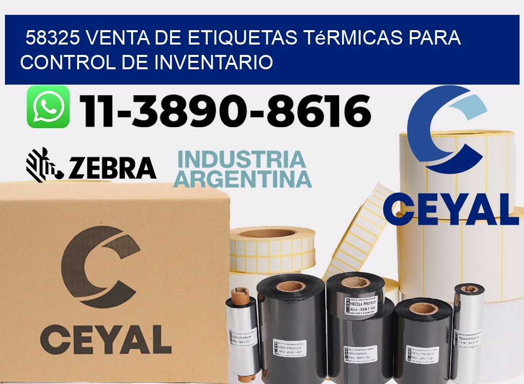 58325 venta de etiquetas térmicas para control de inventario