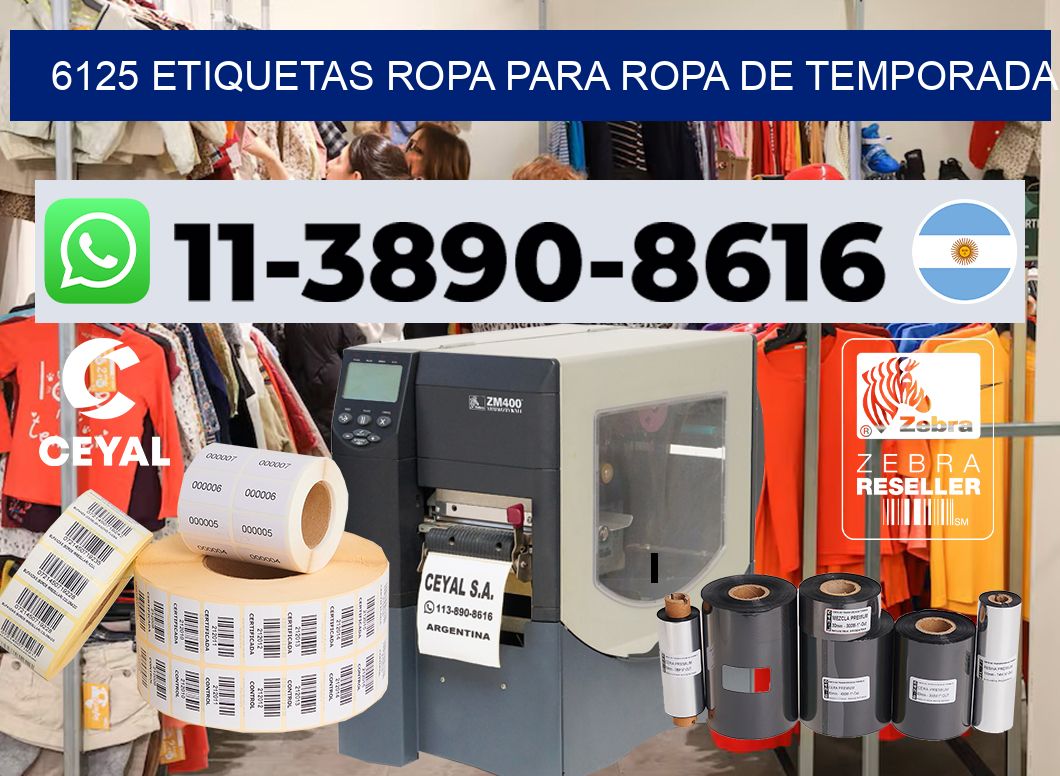 6125 Etiquetas ropa para ropa de temporada