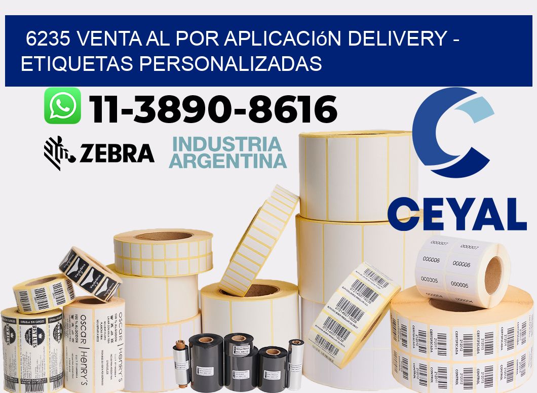 6235 Venta al Por Aplicación delivery - Etiquetas Personalizadas