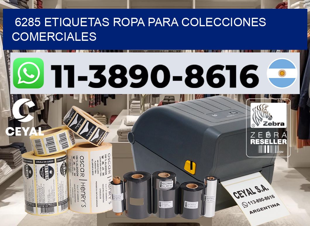 6285 Etiquetas ropa para colecciones comerciales