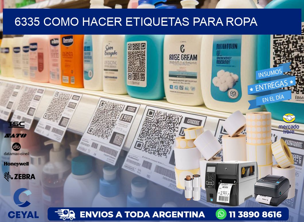 6335 como hacer etiquetas para ropa