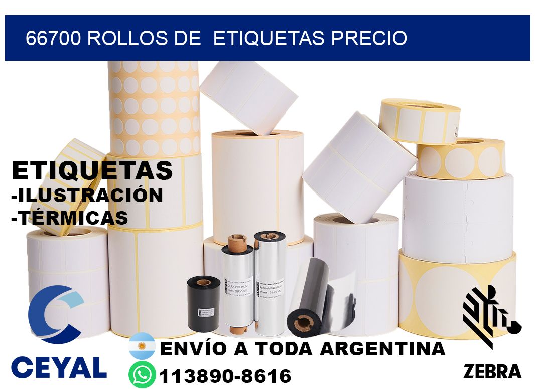 66700 rollos de etiquetas precio