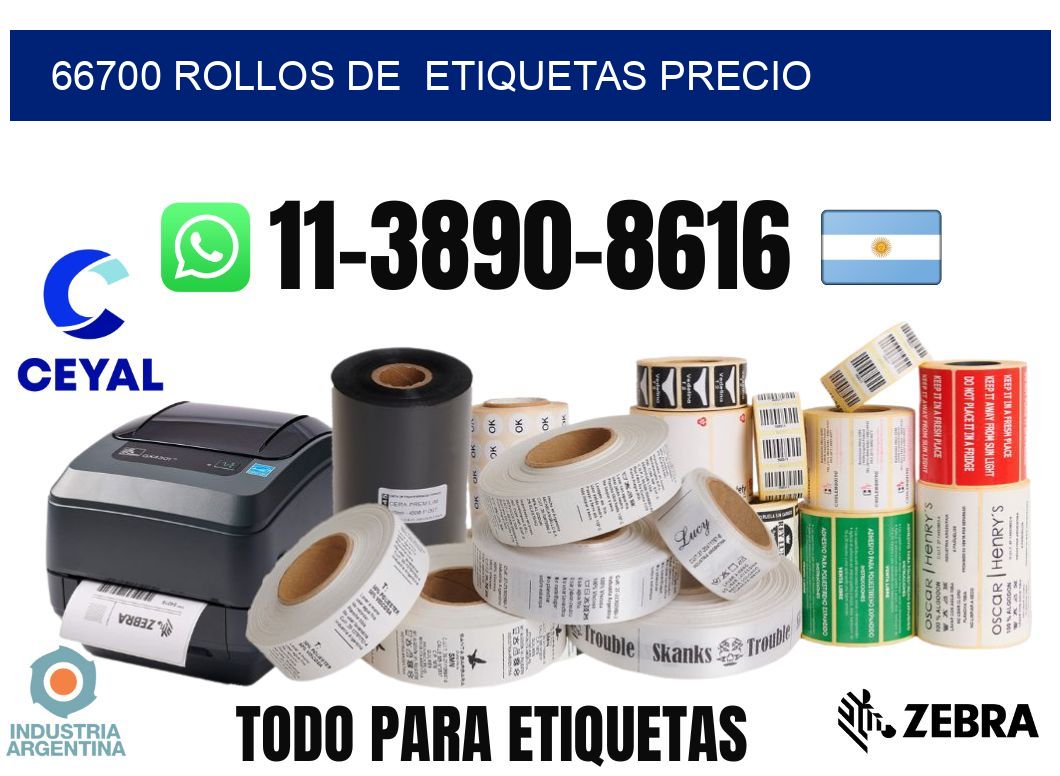 66700 rollos de etiquetas precio