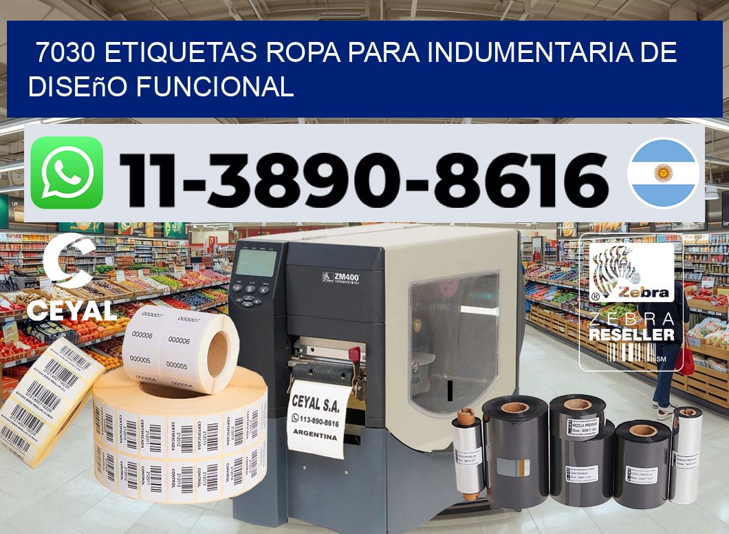 7030 Etiquetas ropa para indumentaria de diseño funcional