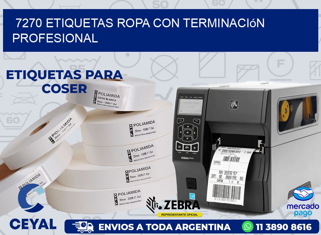 7270 Etiquetas ropa con terminación profesional